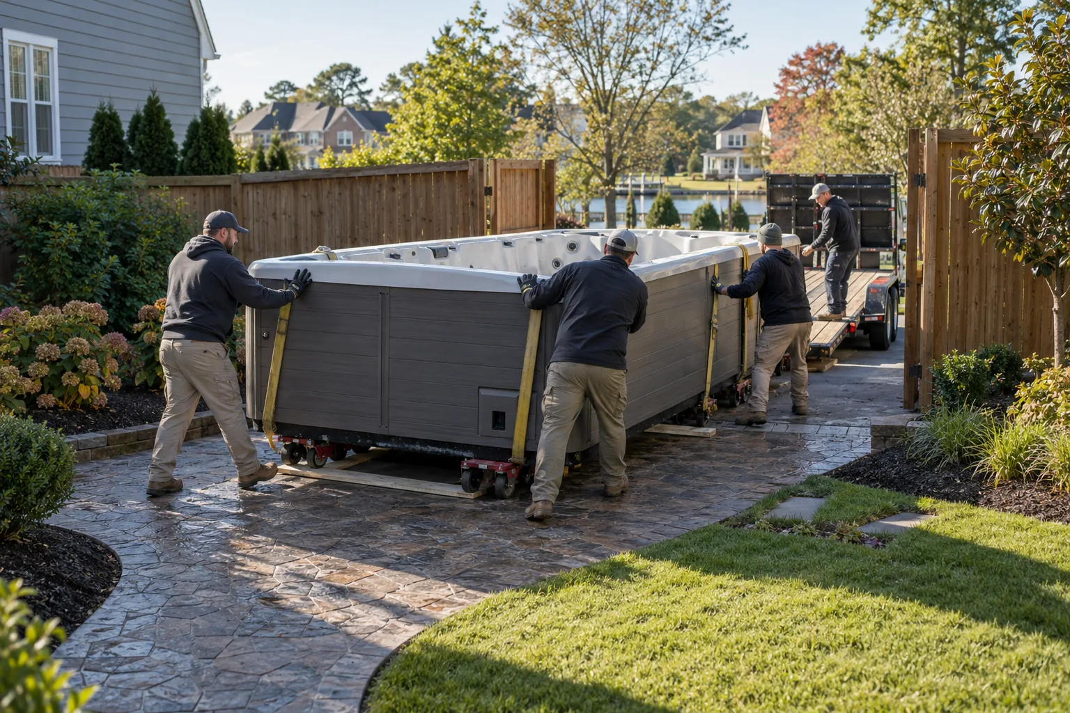 Swim Spa Removal preparation